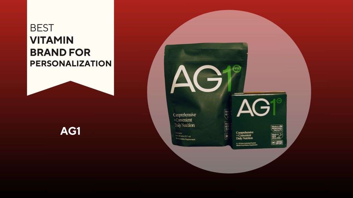 Green bag next to a green box with white writing that says AGI against a red background